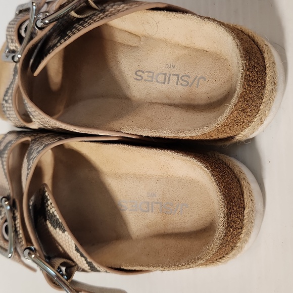 J/Slids snake skin style Leather sandals size 8 - Picture 5 of 11